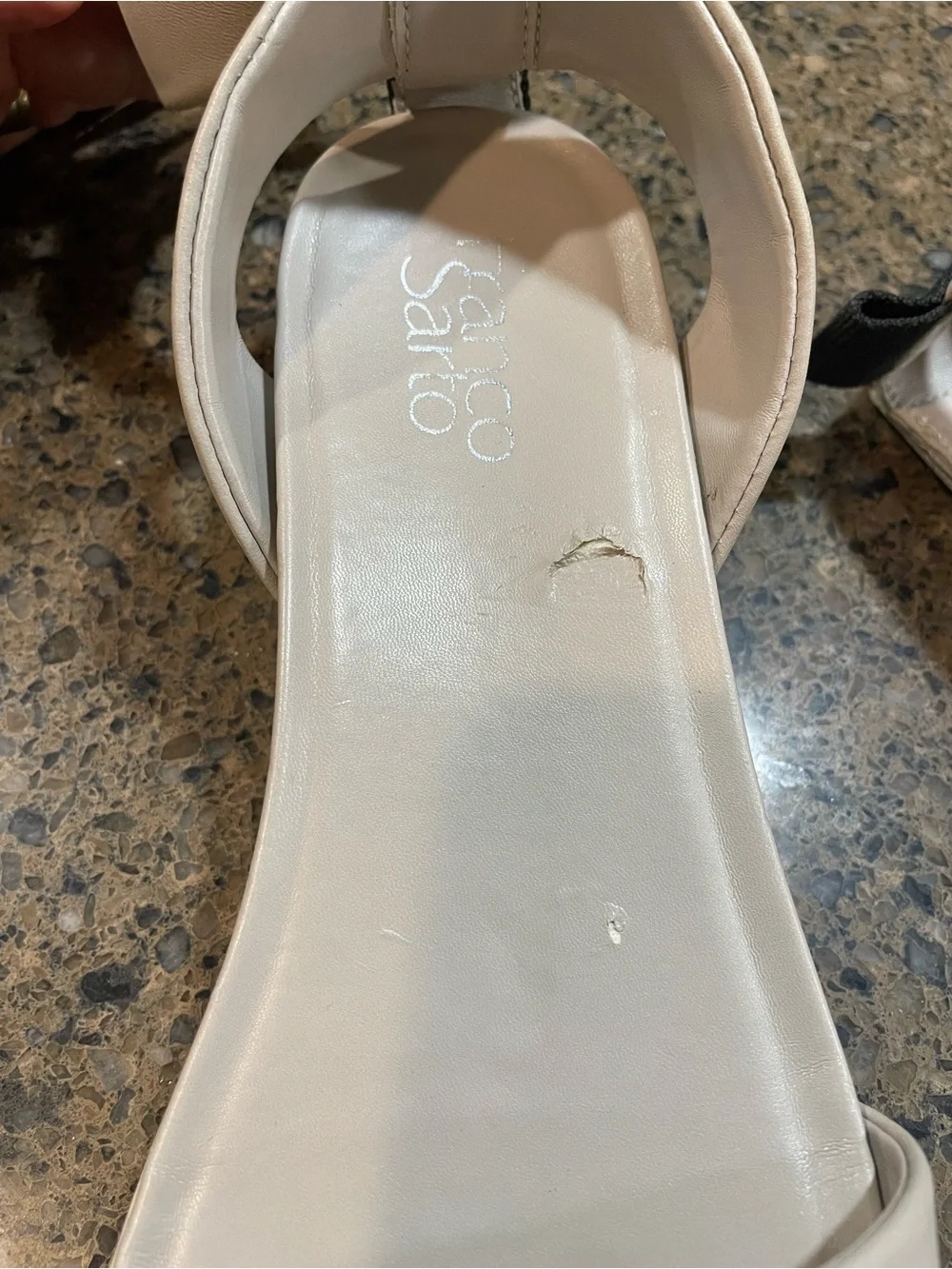 Wear w Anything! Franco Sarto Emmett Platform Sandal White Gray Sz 9 Velcro